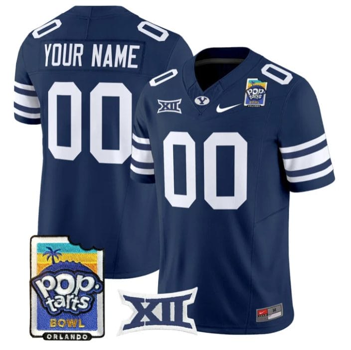 Custom BYU Cougars Jersey Name, Number 2025 Pop-Tarts Patch Stitched - Image 4