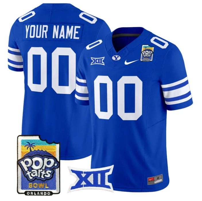 Custom BYU Cougars Jersey Name, Number 2025 Pop-Tarts Patch Stitched - Image 5