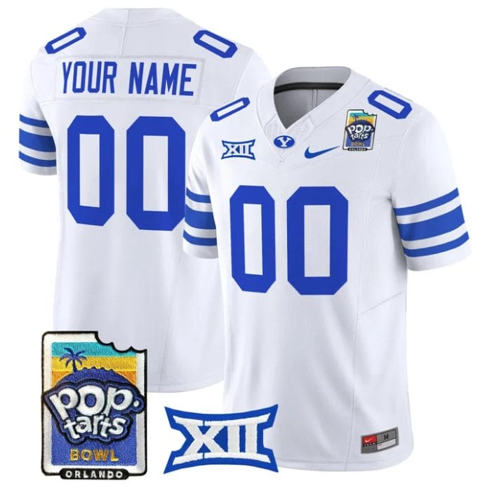 Custom BYU Cougars Jersey Name, Number 2025 Pop-Tarts Patch Stitched - Image 3