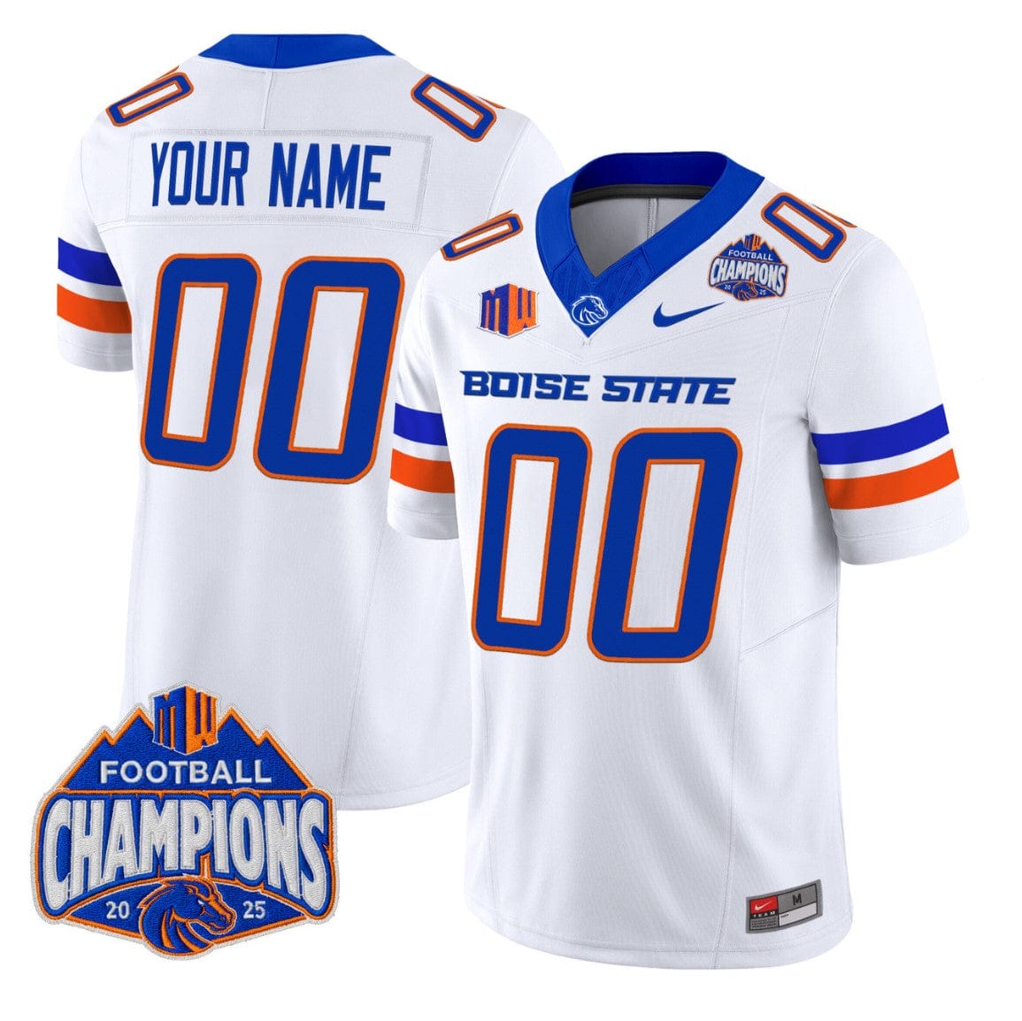 Custom Boise State Broncos Jersey 2025 Mountain West Champions Stitched - Image 4