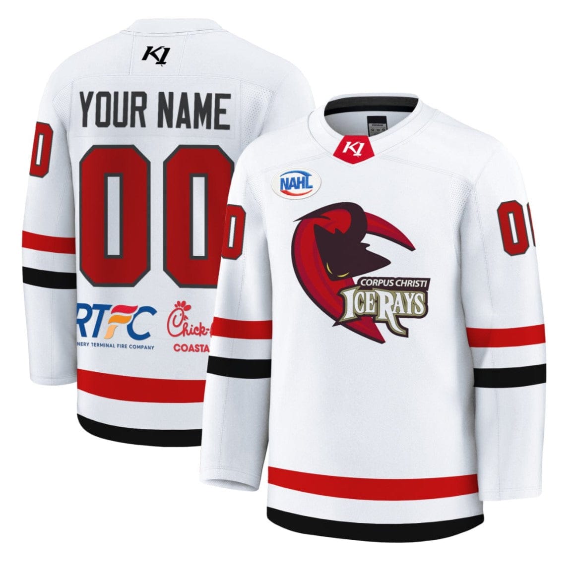 Custom Corpus Christi IceRays Hockey Jersey Name, Number All Stitched - Image 4