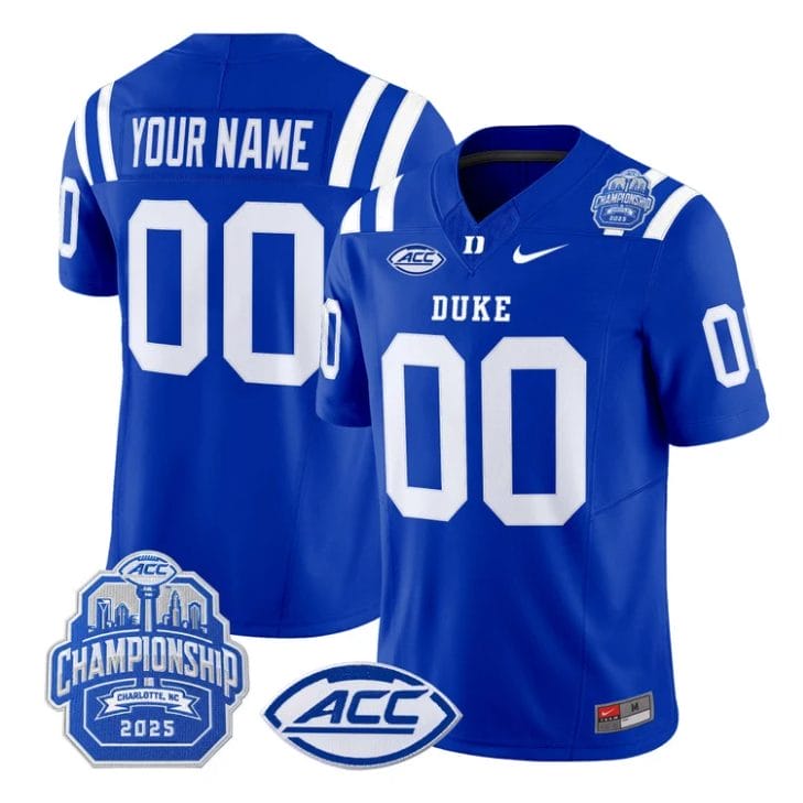 Custom Duke Blue Devils Jersey 2025 ACC Championship Limited Stitched - Image 4