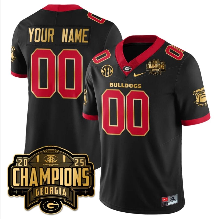 Custom Georgia Bulldogs Jersey SEC Champions Patch Vapor Limited Stitched - Image 2
