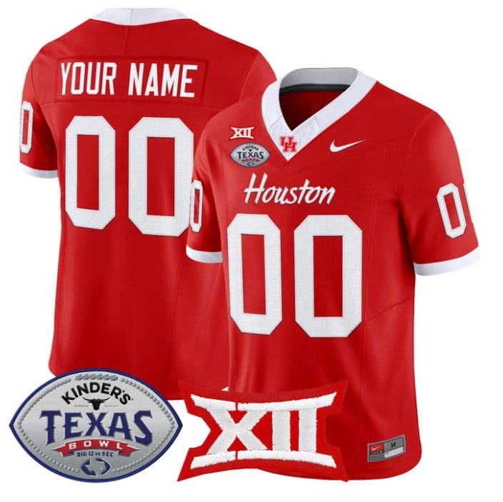 Custom Houston Cougars Jersey 2025 Texas Bowl Vapor Limited Stitched - Image 4