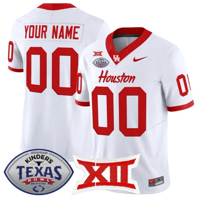 Custom Houston Cougars Jersey 2025 Texas Bowl Vapor Limited Stitched - Image 5