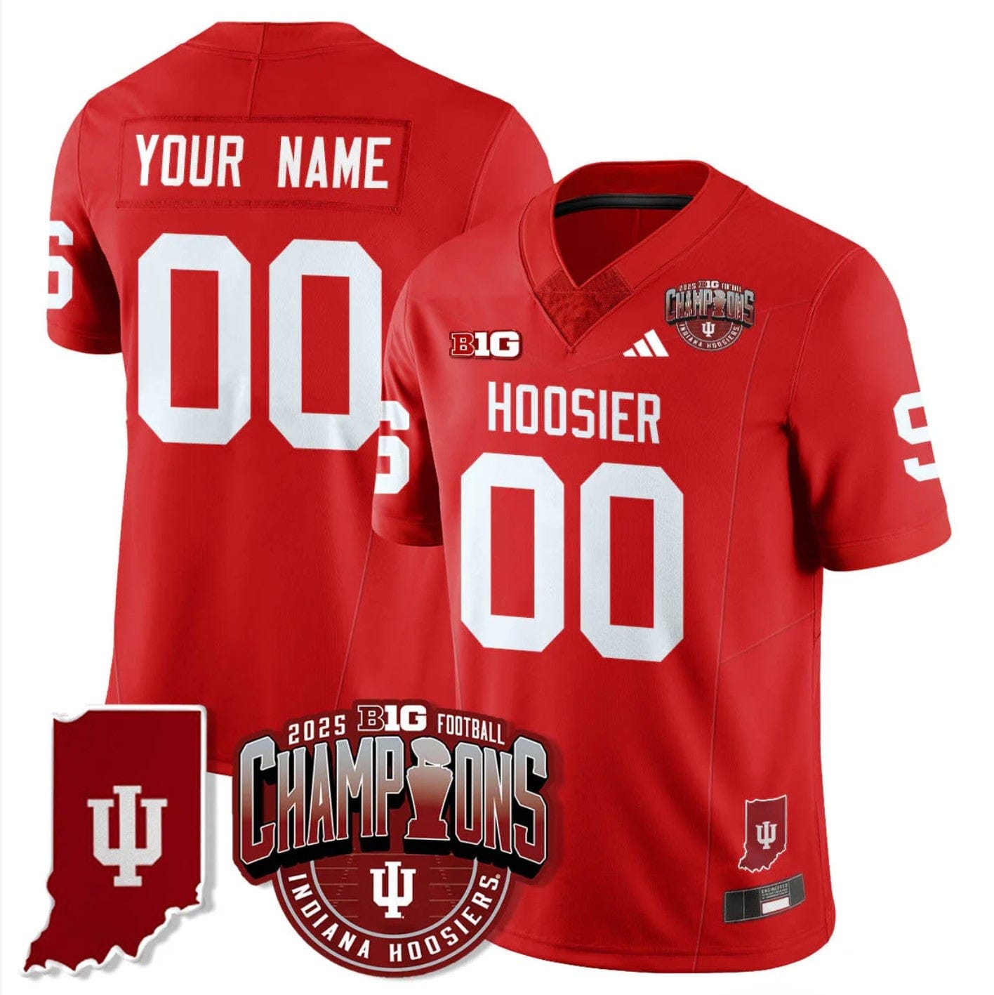 Custom Indiana Hoosiers Jersey Football Big 10 Champions Limited Stitched - Image 3