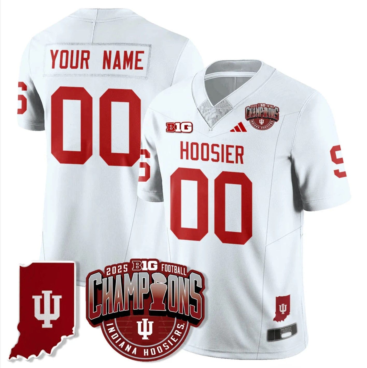 Custom Indiana Hoosiers Jersey Football Big 10 Champions Limited Stitched - Image 4