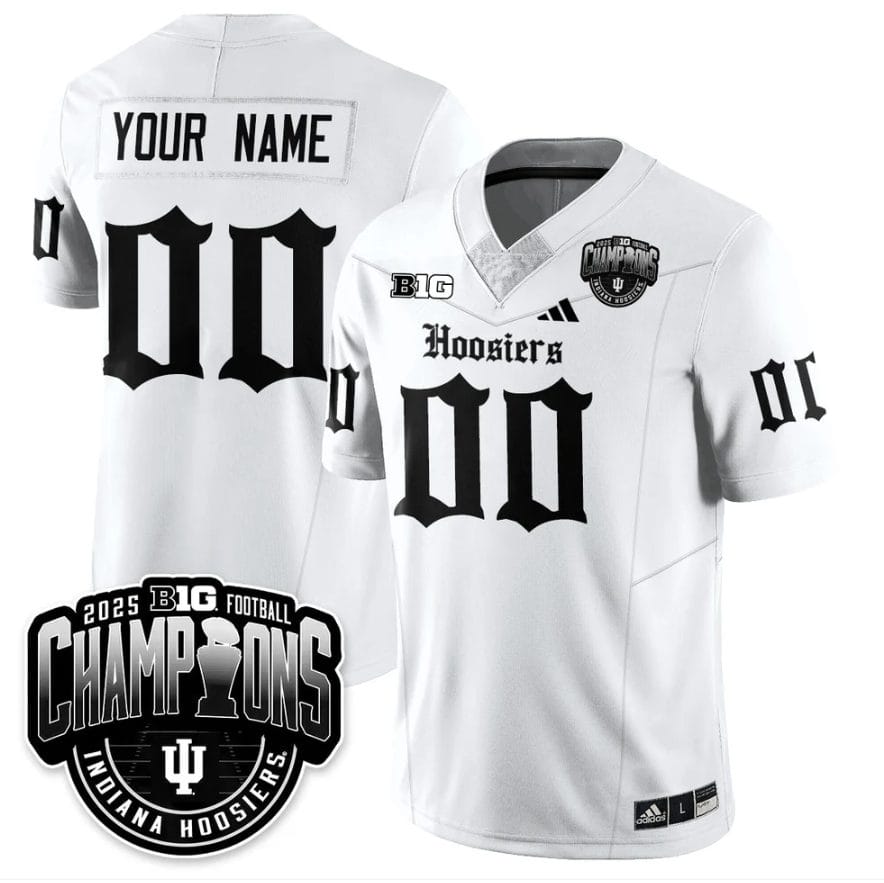 Custom Indiana Hoosiers Jersey Gothic Big 10 Champions Limited Stitched - Image 3