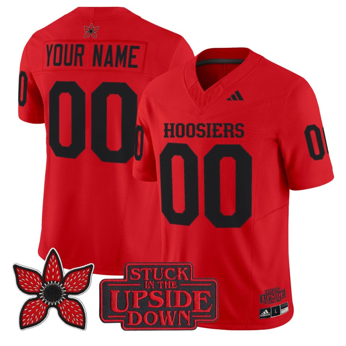 Alternative view of Custom Indiana Hoosiers Jersey Name, Number Stranger Things Edition Stitched