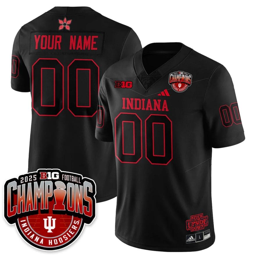 Custom Indiana Hoosiers Jersey Stranger Things Big 10 Champions Stitched - Image 2