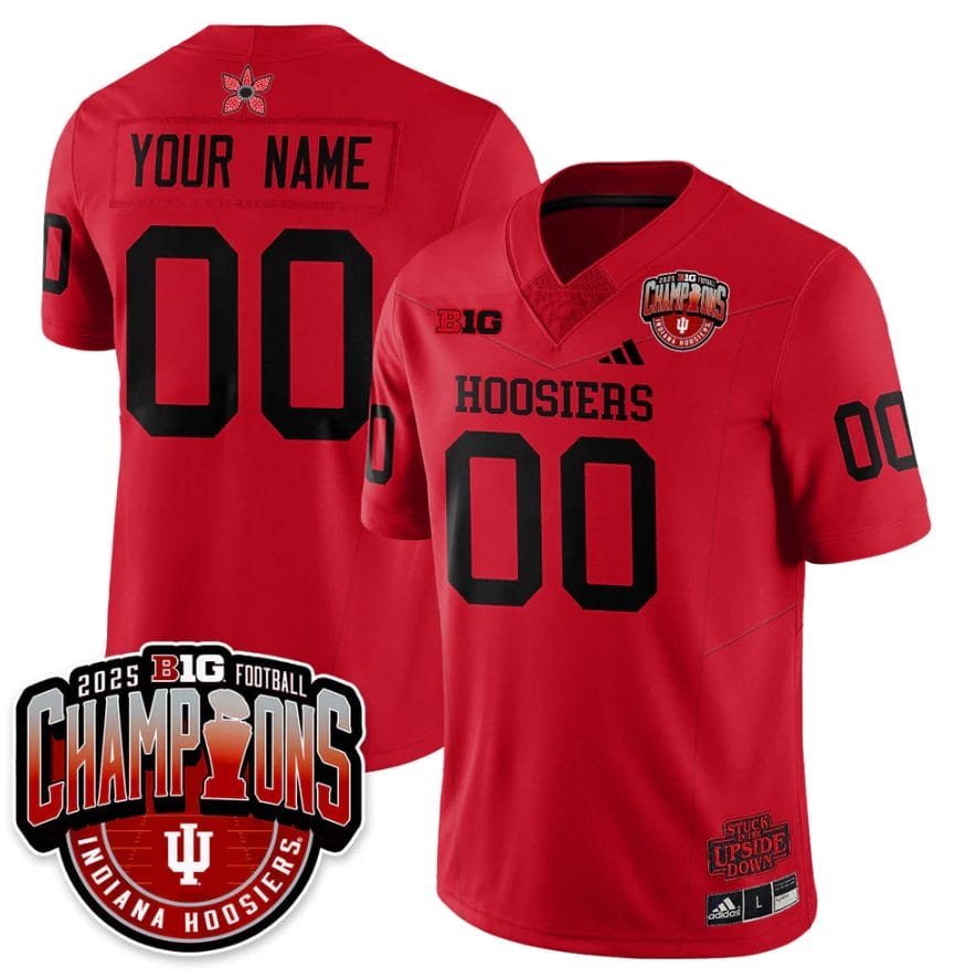 Custom Indiana Hoosiers Jersey Stranger Things Big 10 Champions Stitched - Image 3