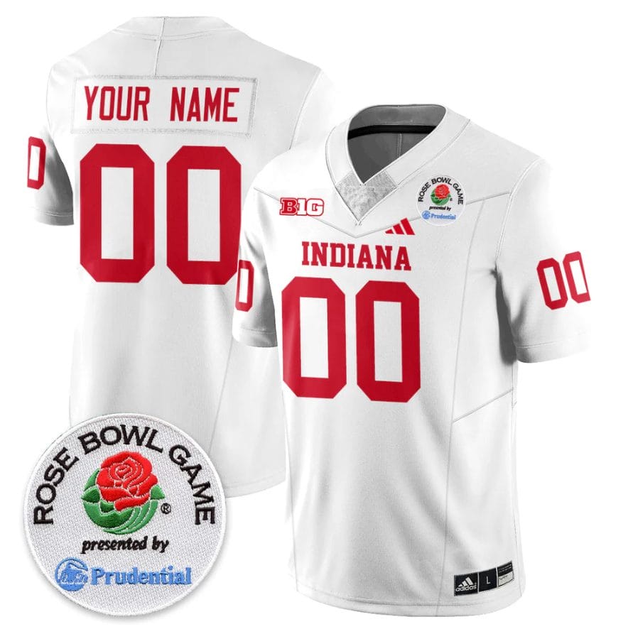 Custom Indiana Hoosiers Jersey Vapor Limited Rose Bowl Football Stitched - Image 4