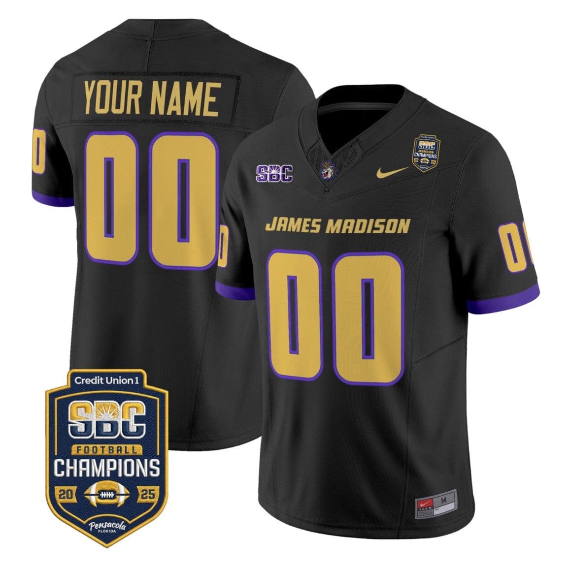 Alternative view of Custom James Madison Dukes Jersey 2025 SBC Champions Vapor Limited