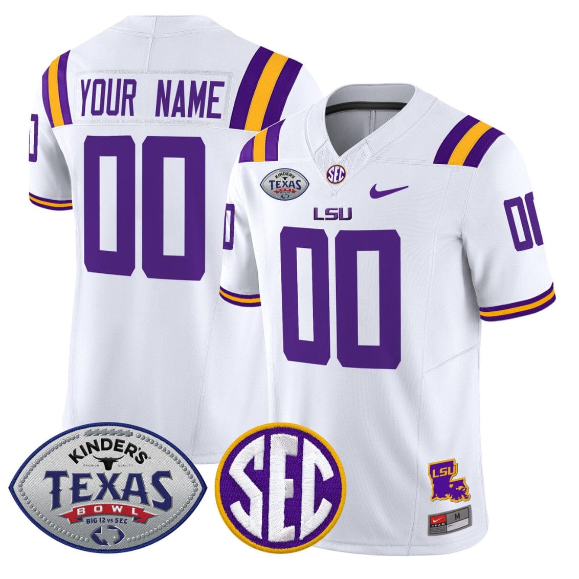 Custom LSU Tigers Jersey 2025 Texas Bowl Vapor Limited Stitched - Image 5