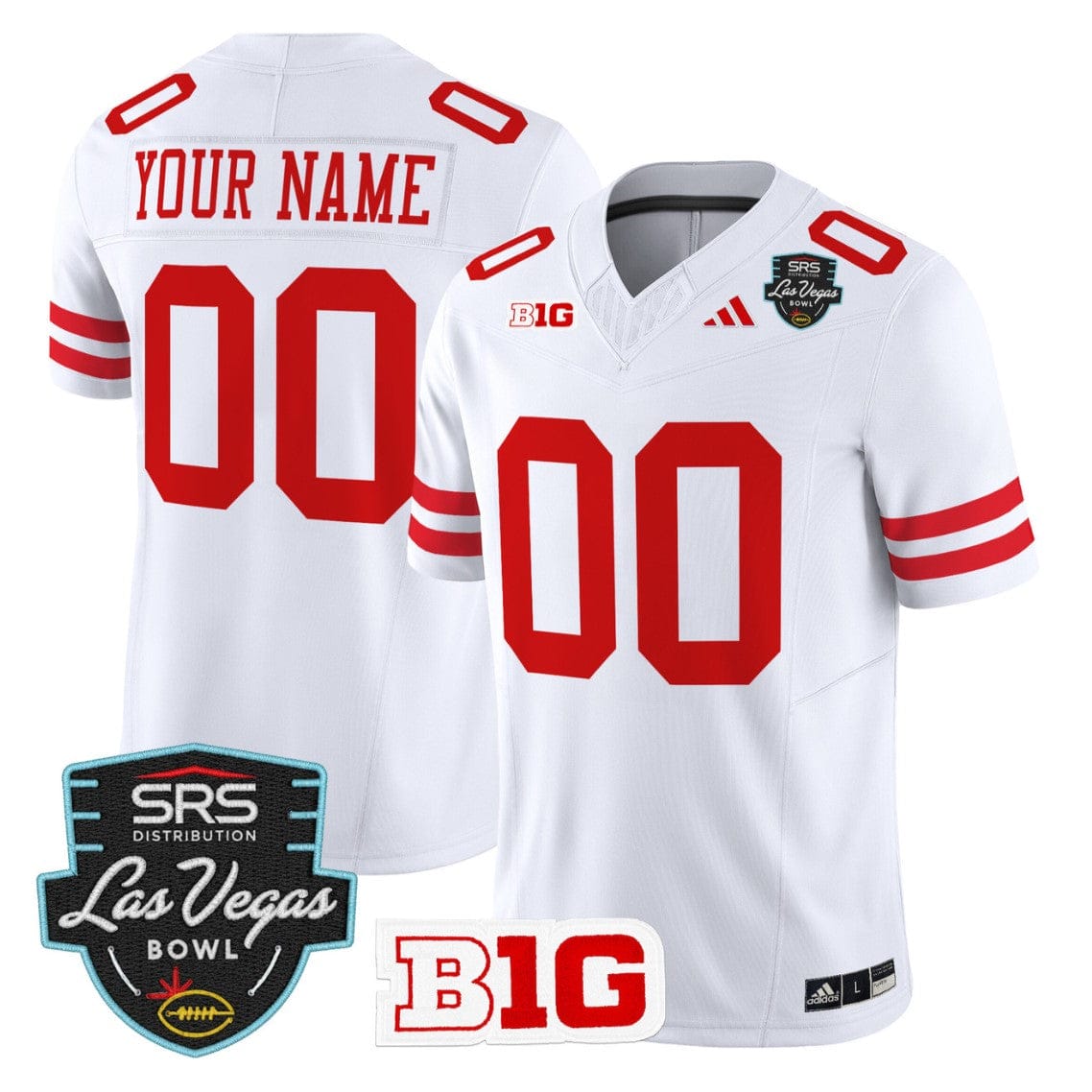 Custom Nebraska Cornhuskers Jersey 2025 Las Vegas Bowl Limited Stitched - Image 2