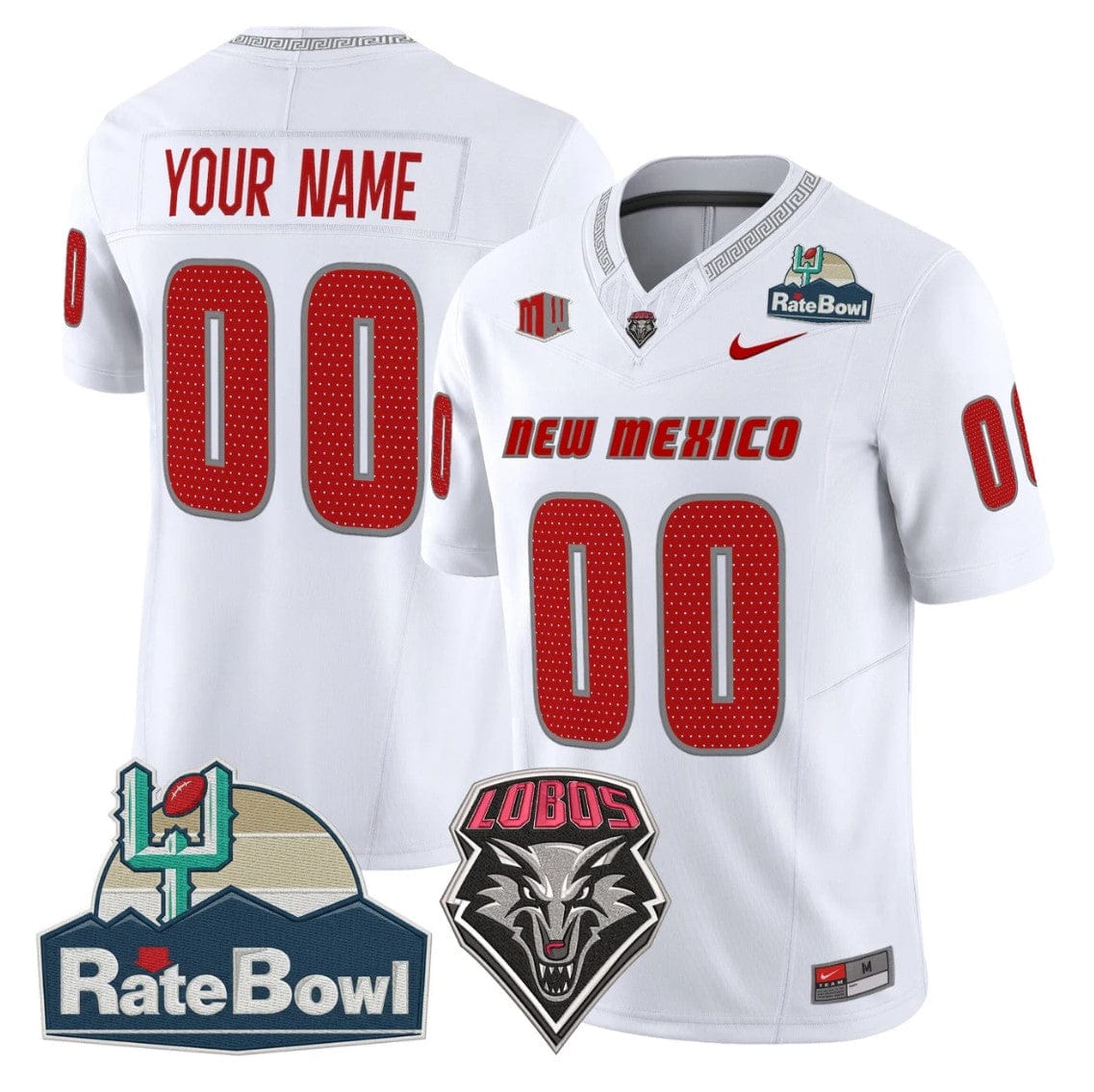 Custom New Mexico Lobos Jersey 2025 Rate Bowl Vapor Limited Stitched - Image 4
