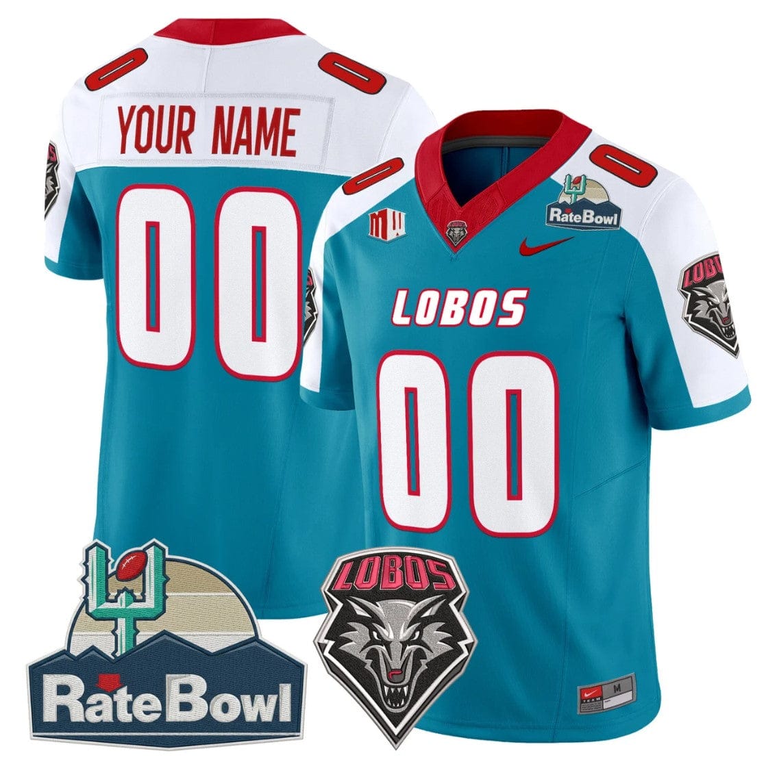 Custom New Mexico Lobos Jersey 2025 Rate Bowl Vapor Limited Stitched - Image 5