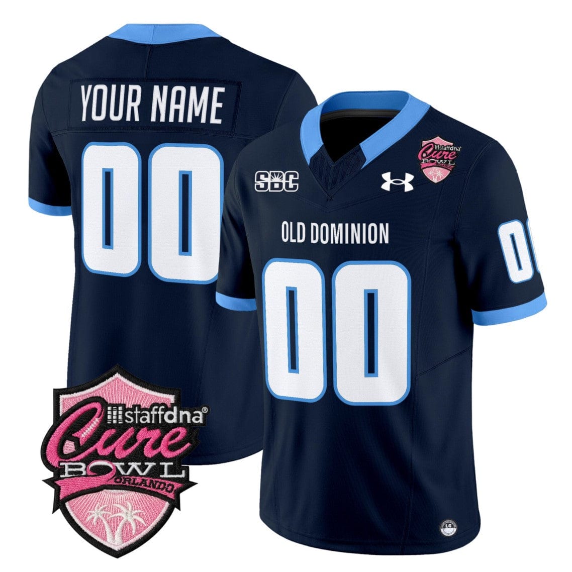 Custom Old Dominion Monarchs Jersey 2025 Cure Bowl Limited Stitched - Image 3