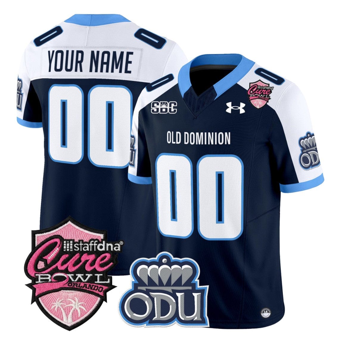 Custom Old Dominion Monarchs Jersey 2025 Cure Bowl Limited Stitched - Image 2