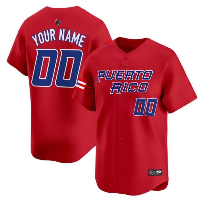 Custom Puerto Rico Jersey World Baseball Classic 2026 Roster Stitched - Image 3