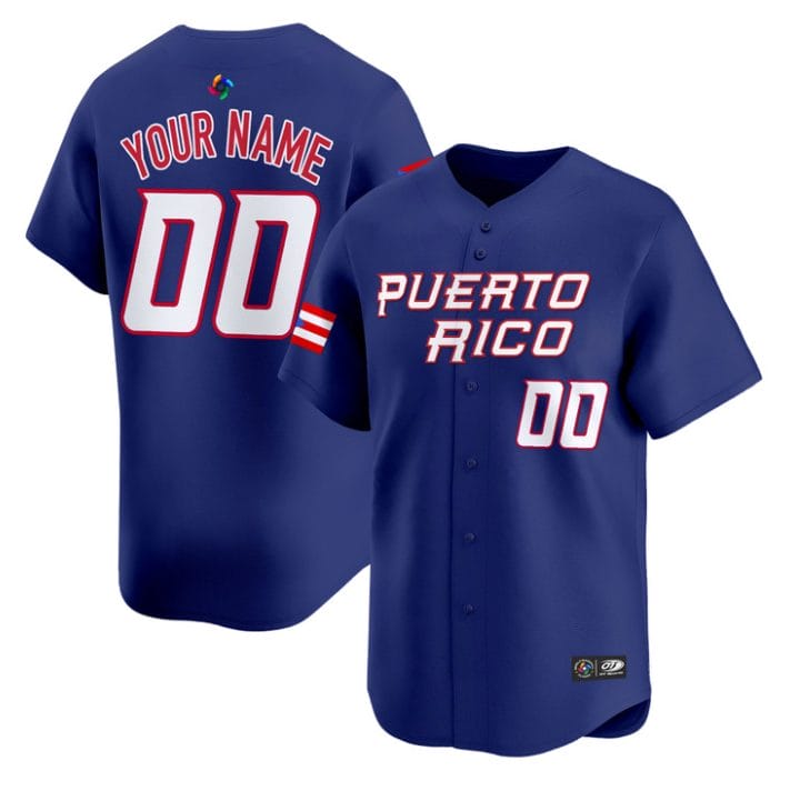 Custom Puerto Rico Jersey World Baseball Classic 2026 Roster Stitched - Image 2