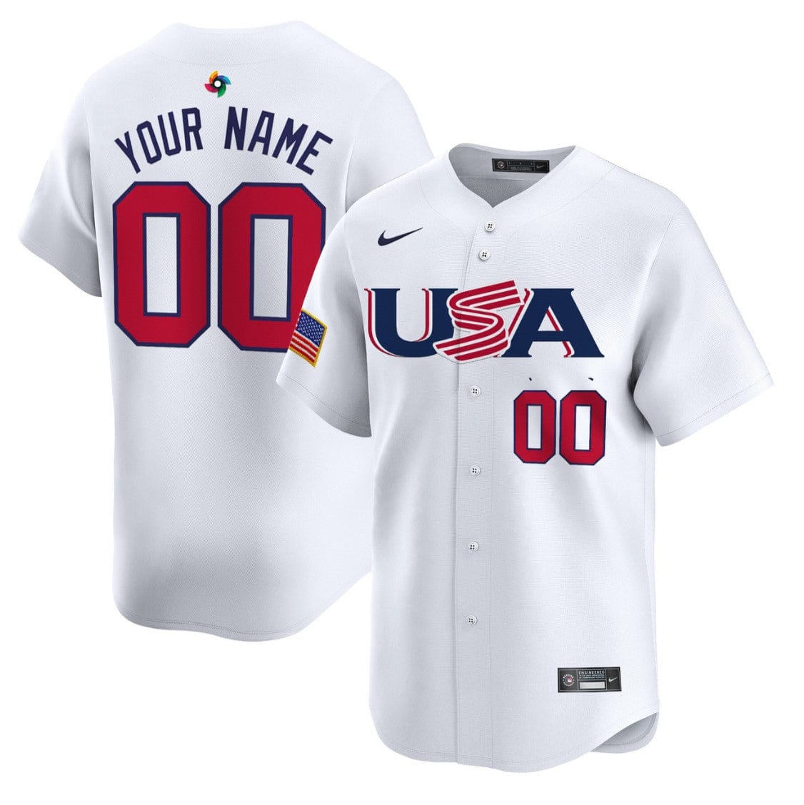 Custom Team USA Jersey World Baseball Classic 2023 Style 2026 Roster - Image 3