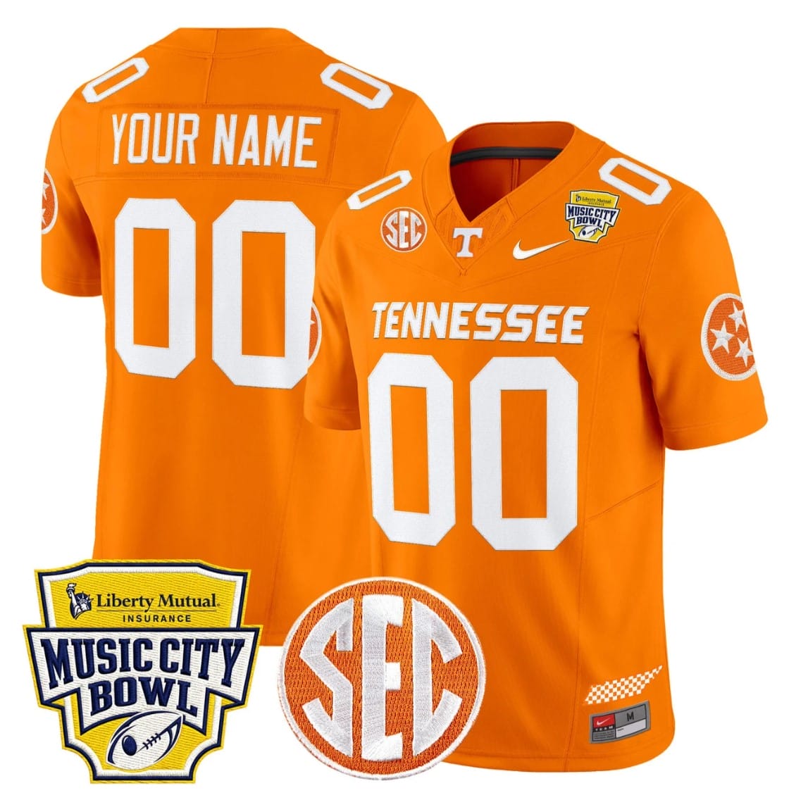 Custom Tennessee Vols Jersey Name, Number 2025 Music City Bowl Stitched - Image 3
