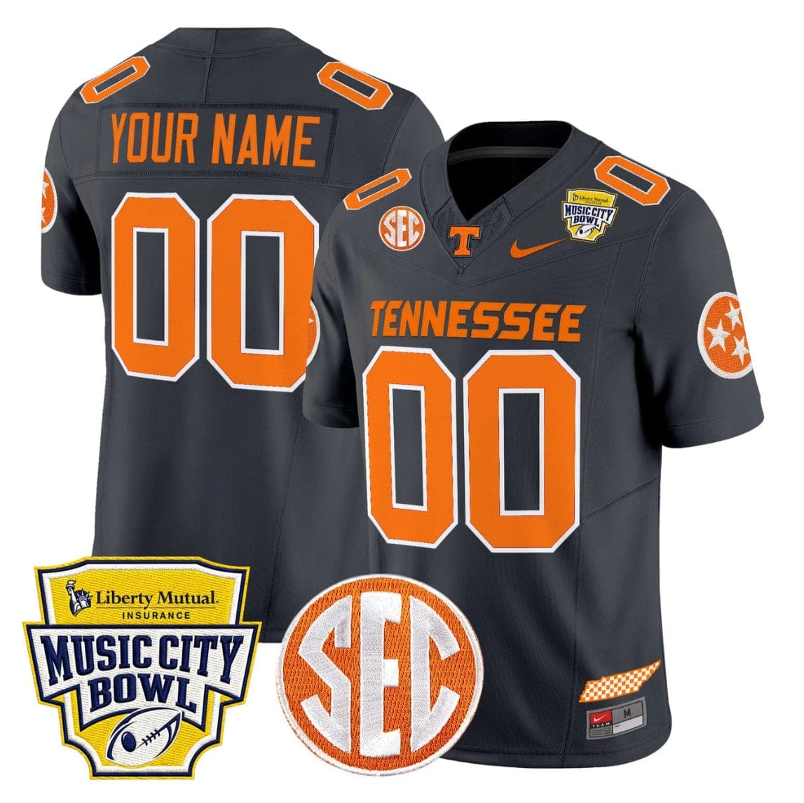 Custom Tennessee Vols Jersey Name, Number 2025 Music City Bowl Stitched - Image 4