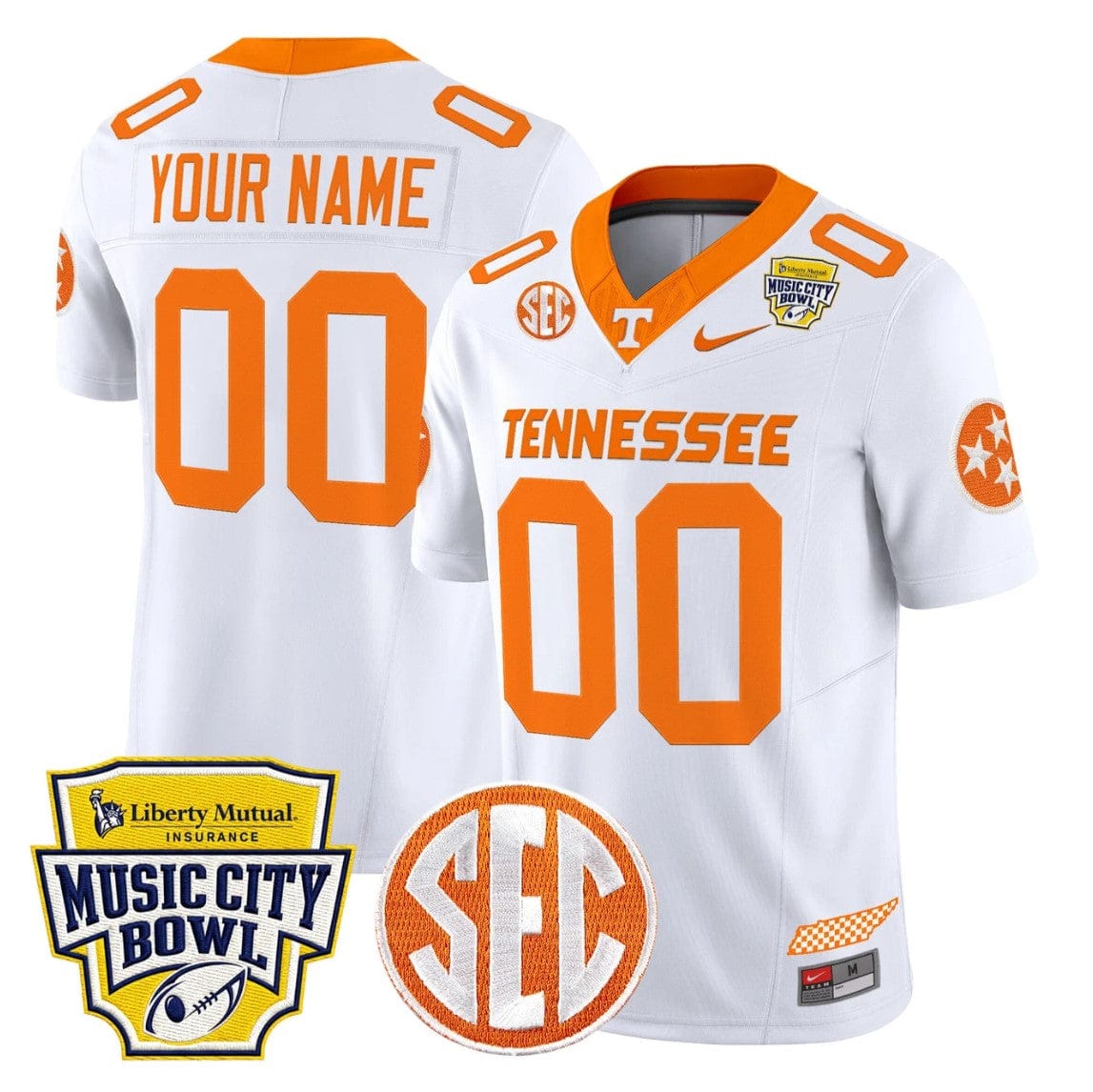 Custom Tennessee Vols Jersey Name, Number 2025 Music City Bowl Stitched - Image 5