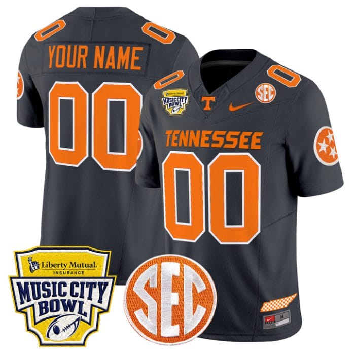 Custom Tennessee Volunteers Jersey 2025 Music City Bowl Vapor Limited - Image 2