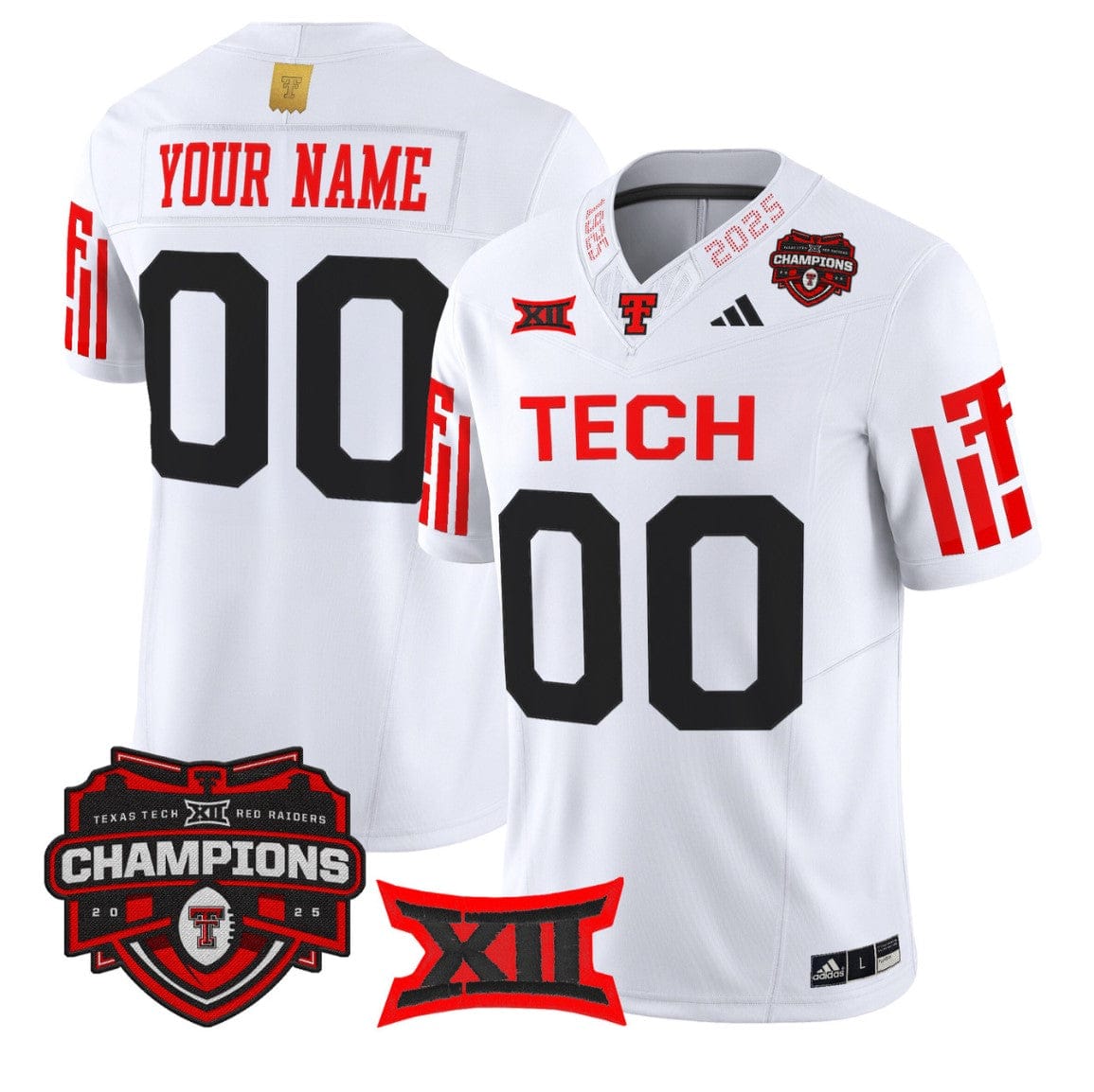Custom Texas Tech Red Raiders Jersey 2025 Big 12 Champions Vapor Stitched - Image 3