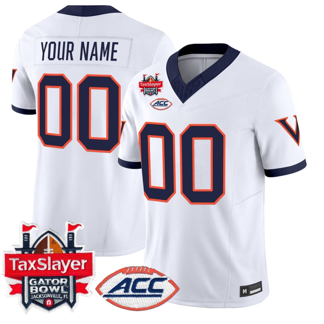 Custom Virginia Cavaliers Jersey 1995 Throwbacks Gator Bowl Patch Stitched - Image 4