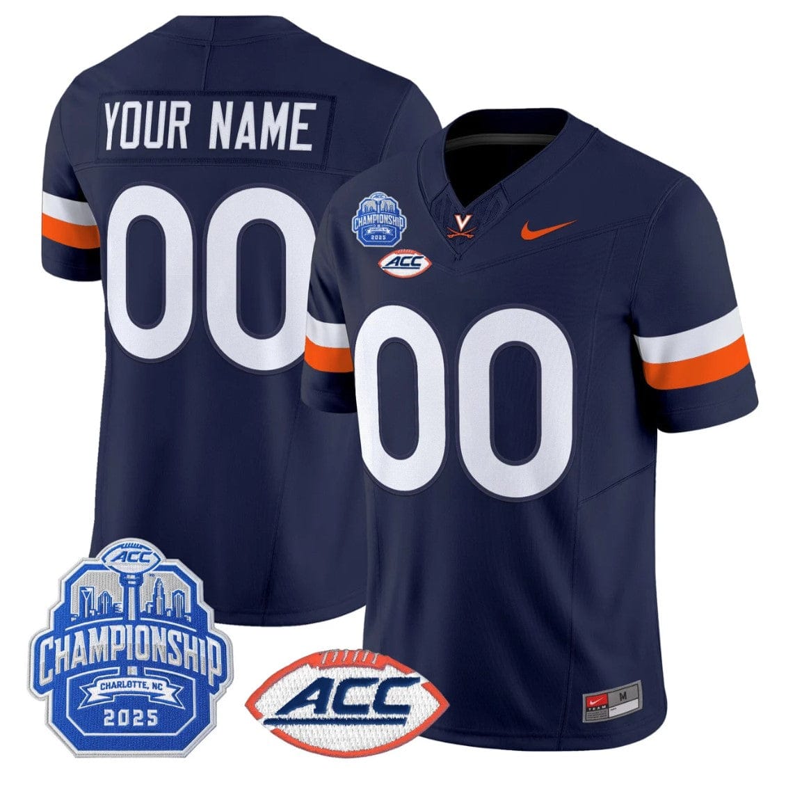 Custom Virginia Cavaliers Jersey Name, Number 2025 ACC Championship Stitched - Image 4