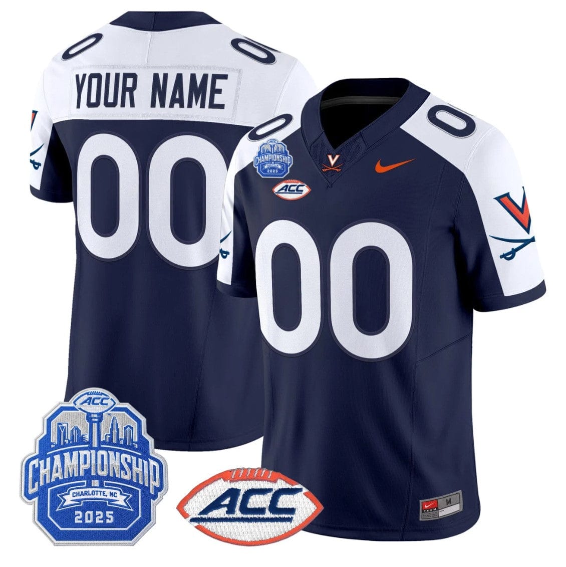 Custom Virginia Cavaliers Jersey Name, Number 2025 ACC Championship Stitched - Image 3