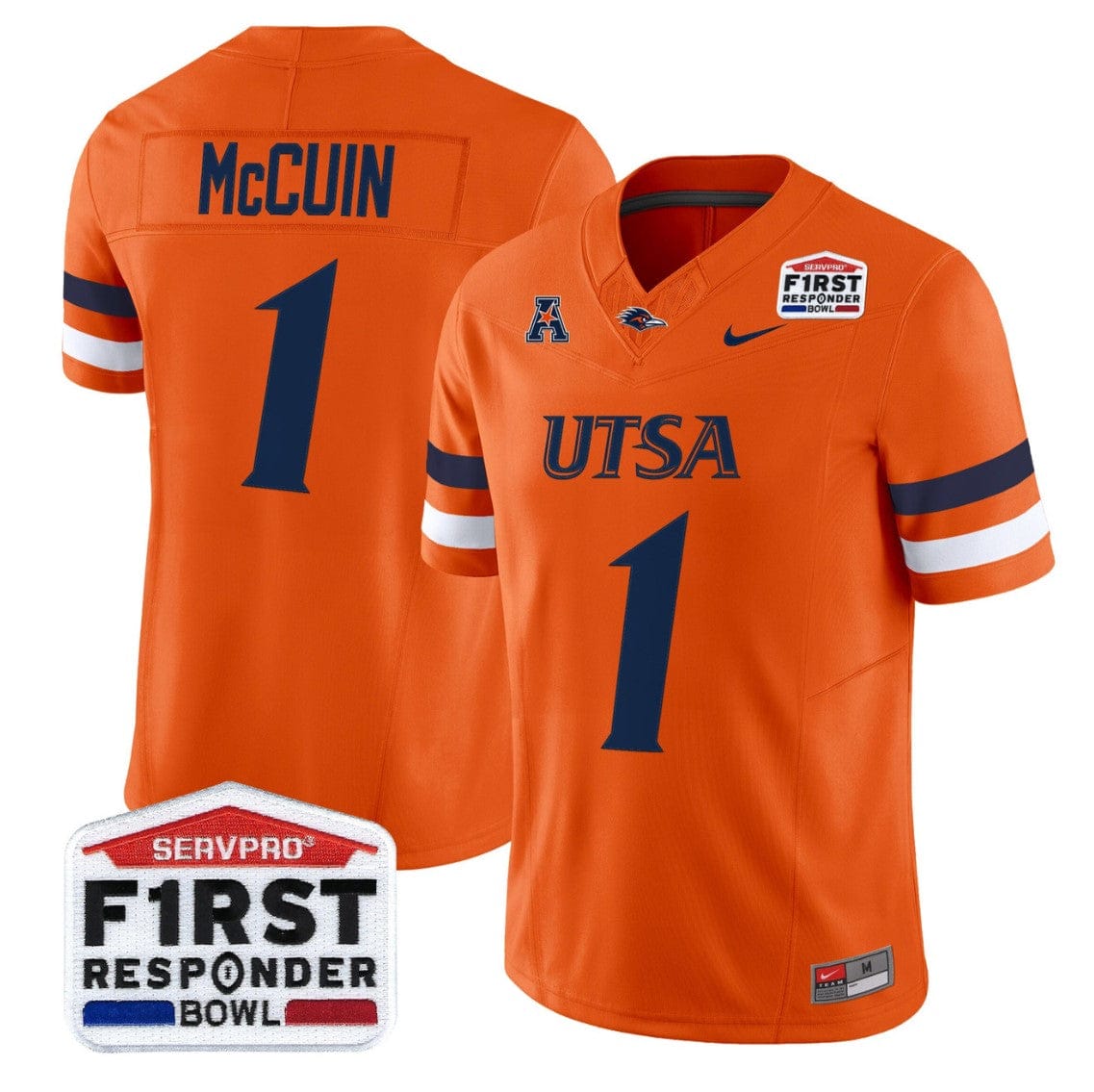 Devin McCuin Jersey #1 UTSA Roadrunners 2025 First Responder Bowl Stitched - Image 3