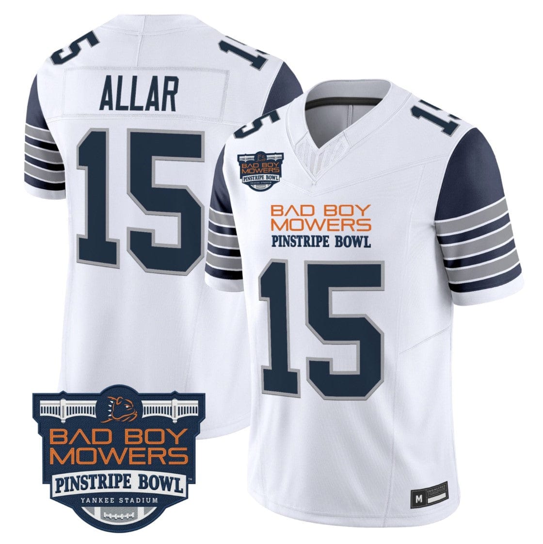 Alternative view of Drew Allar Jersey #15 Penn State Nittany Lions 2025 Pinstripe Bowl Stitched