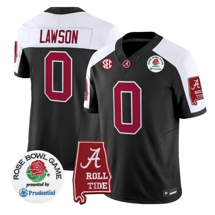 Deontae Lawson Jersey #0 Alabama Crimson Tide 2026 Rose Bowl Stitched