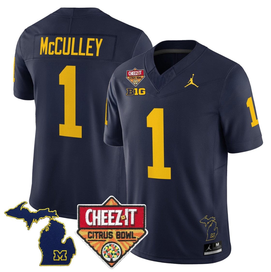 Donaven McCulley Jersey #1 Michigan Wolverines 2025 Cheez-It Citrus Bowl - Image 4