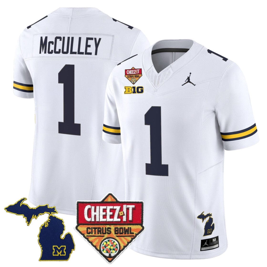 Donaven McCulley Jersey #1 Michigan Wolverines 2025 Cheez-It Citrus Bowl - Image 5
