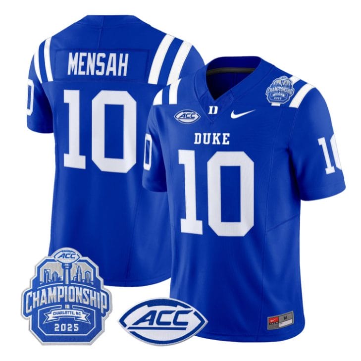 Darian Mensah Jersey #10 Duke Blue Devils 2025 ACC Championship Stitched - Image 4