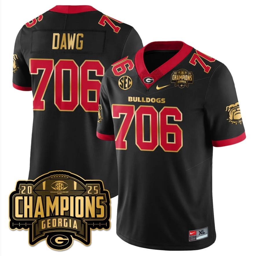 Alternative view of Dawg Jersey #706 Georgia Bulldogs SEC Champions Patch Vapor Stitched