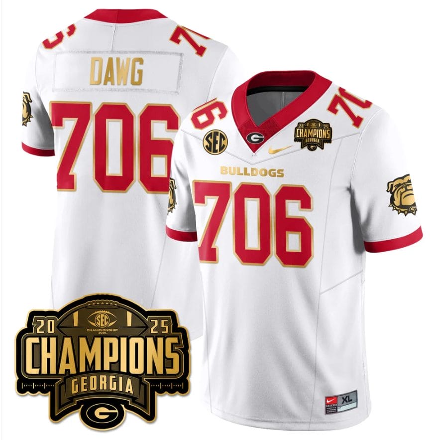Dawg Jersey #706 Georgia Bulldogs SEC Champions Patch Vapor Stitched - Image 4