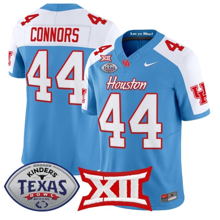 Alternative view of Dean Connors Jersey #44 Houston Cougars 2025 Texas Bowl Stitched