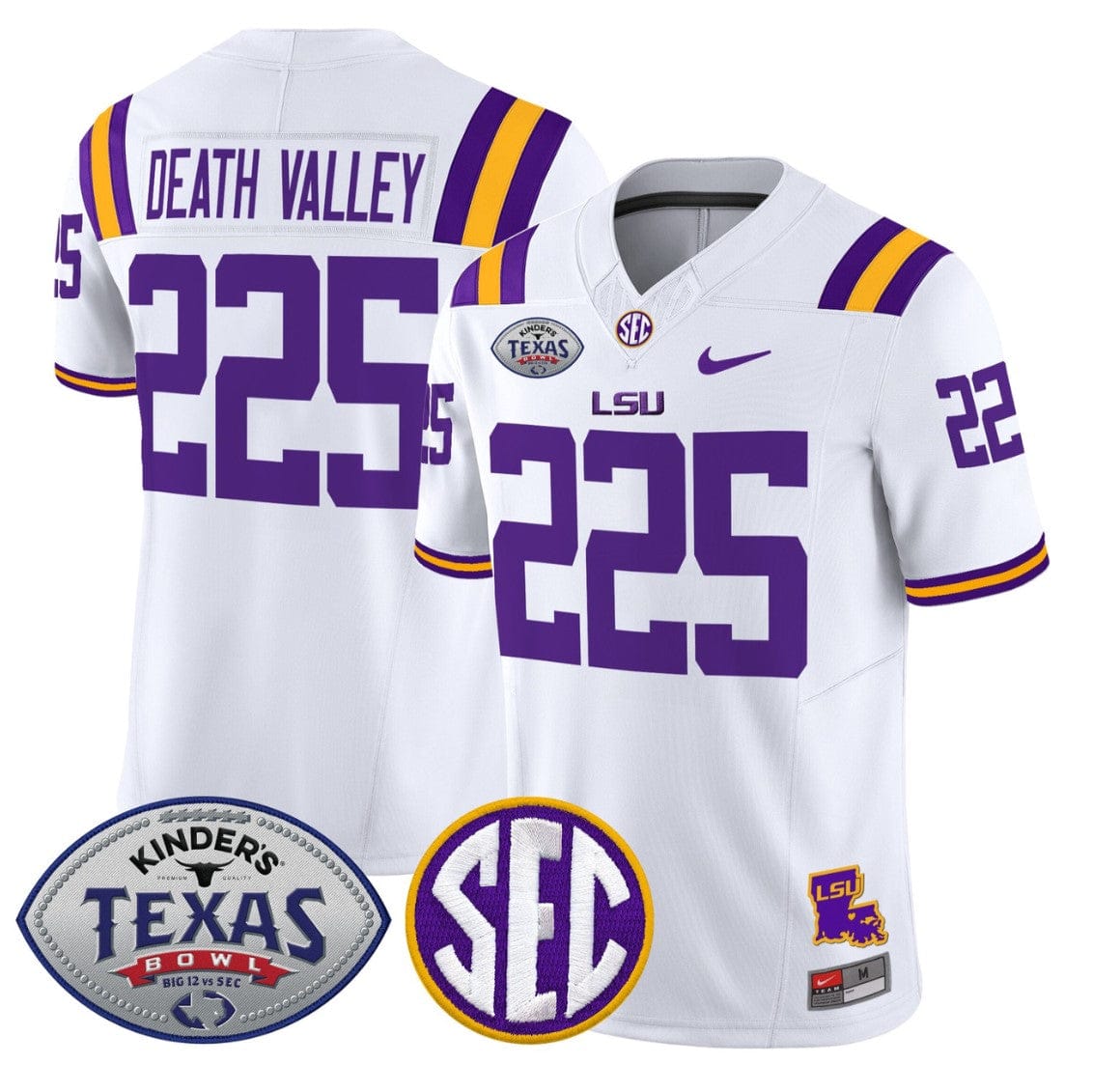 Death Valley Jersey #225 LSU Tigers 2025 Texas Bowl Vapor Stitched - Image 5