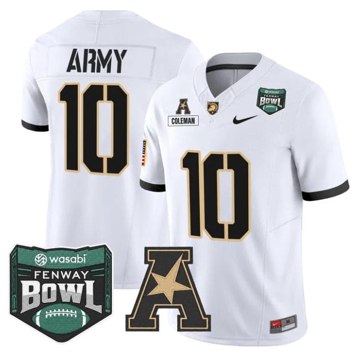 Dewayne Coleman Jersey #10 Army Black Knights 2025 Fenway Bowl Stitched - Image 5