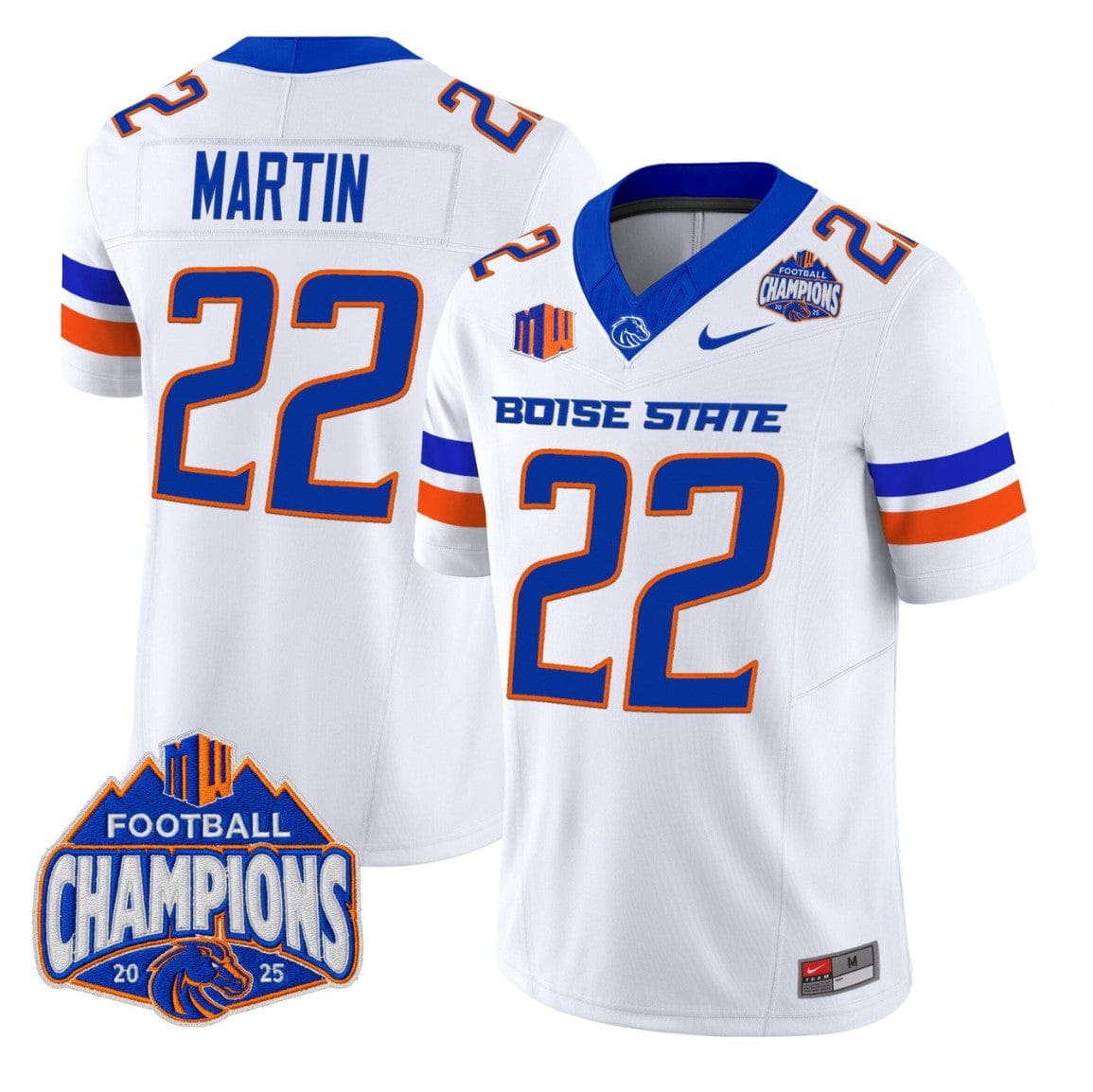 Doug Martin Jersey #22 Boise State Broncos 2025 Mountain West Champions - Image 5