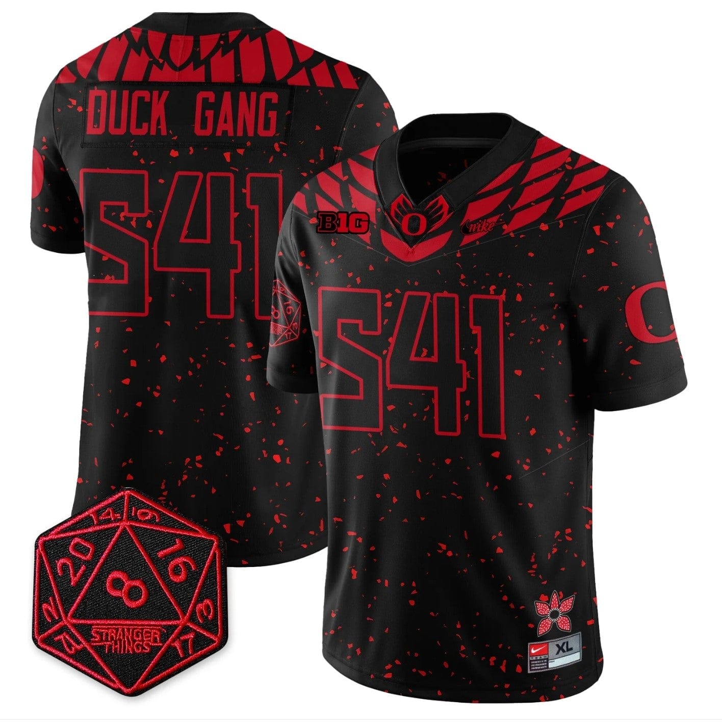 Duck Gang Jersey #541 Oregon Ducks Shoe Duck Stranger Things Vapor Stitched