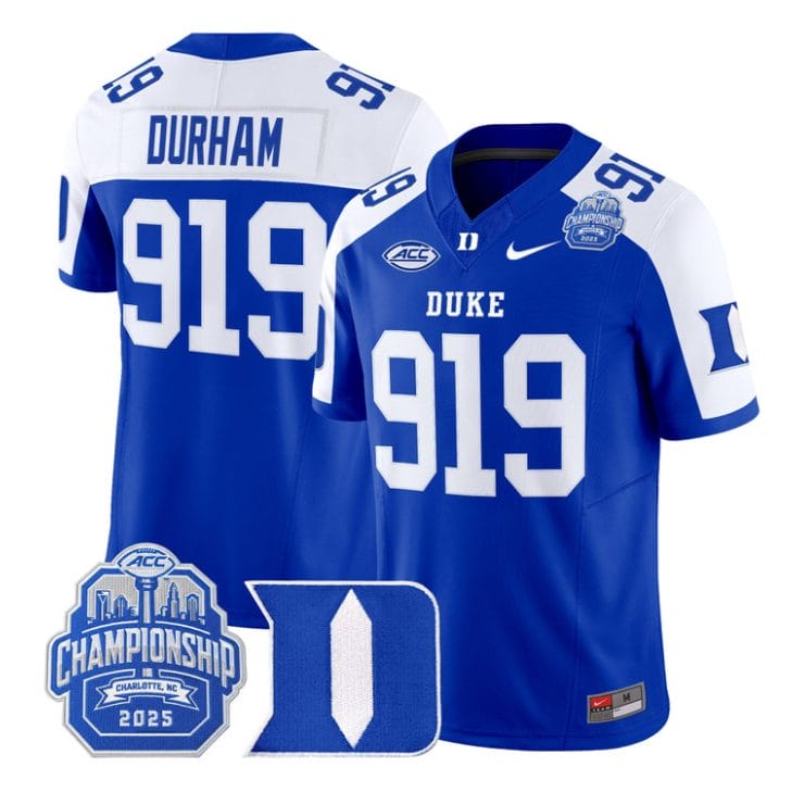 Durham Jersey #919 Duke Blue Devils 2025 ACC Championship Stitched - Image 5