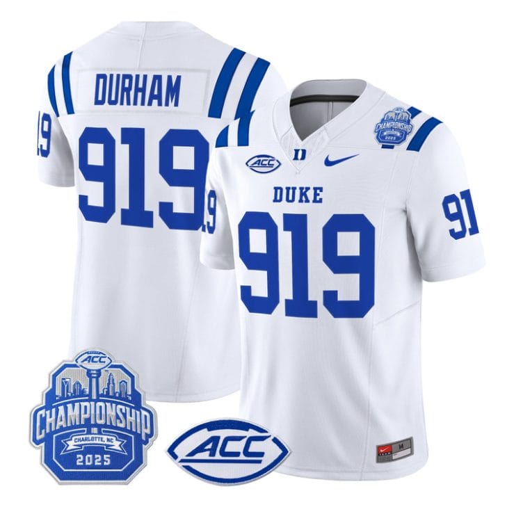 Durham Jersey #919 Duke Blue Devils 2025 ACC Championship Stitched - Image 4