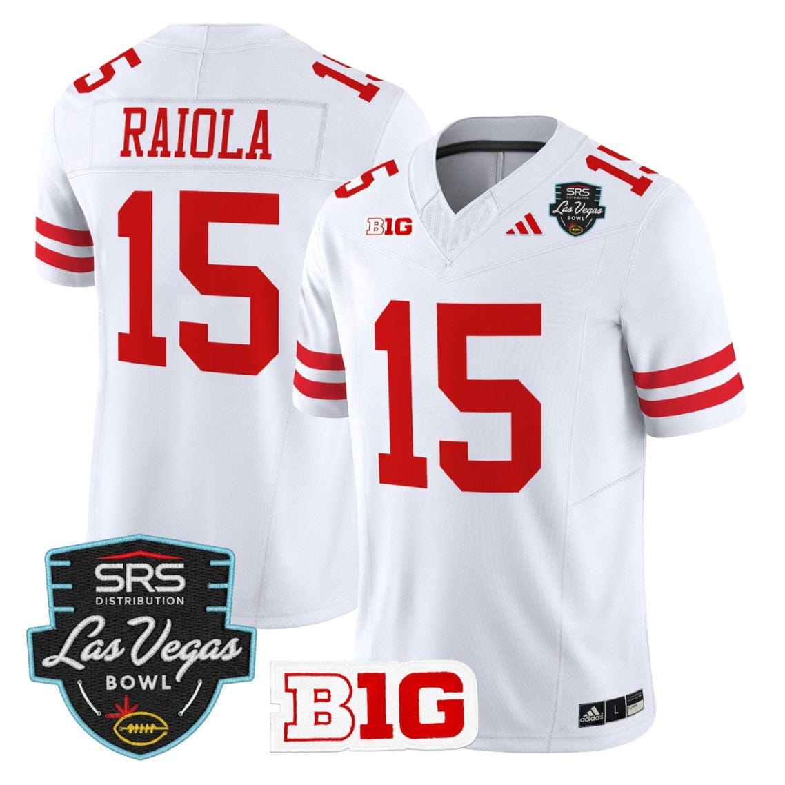 Dylan Raiola Jersey #15 Nebraska Cornhuskers 2025 Las Vegas Bowl Stitched - Image 5